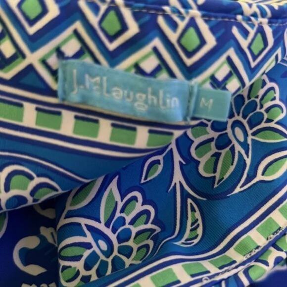 J. McLaughlin Nicola Dress Blue Green Women's Size Medium Excellent very gently - Picture 6 of 8